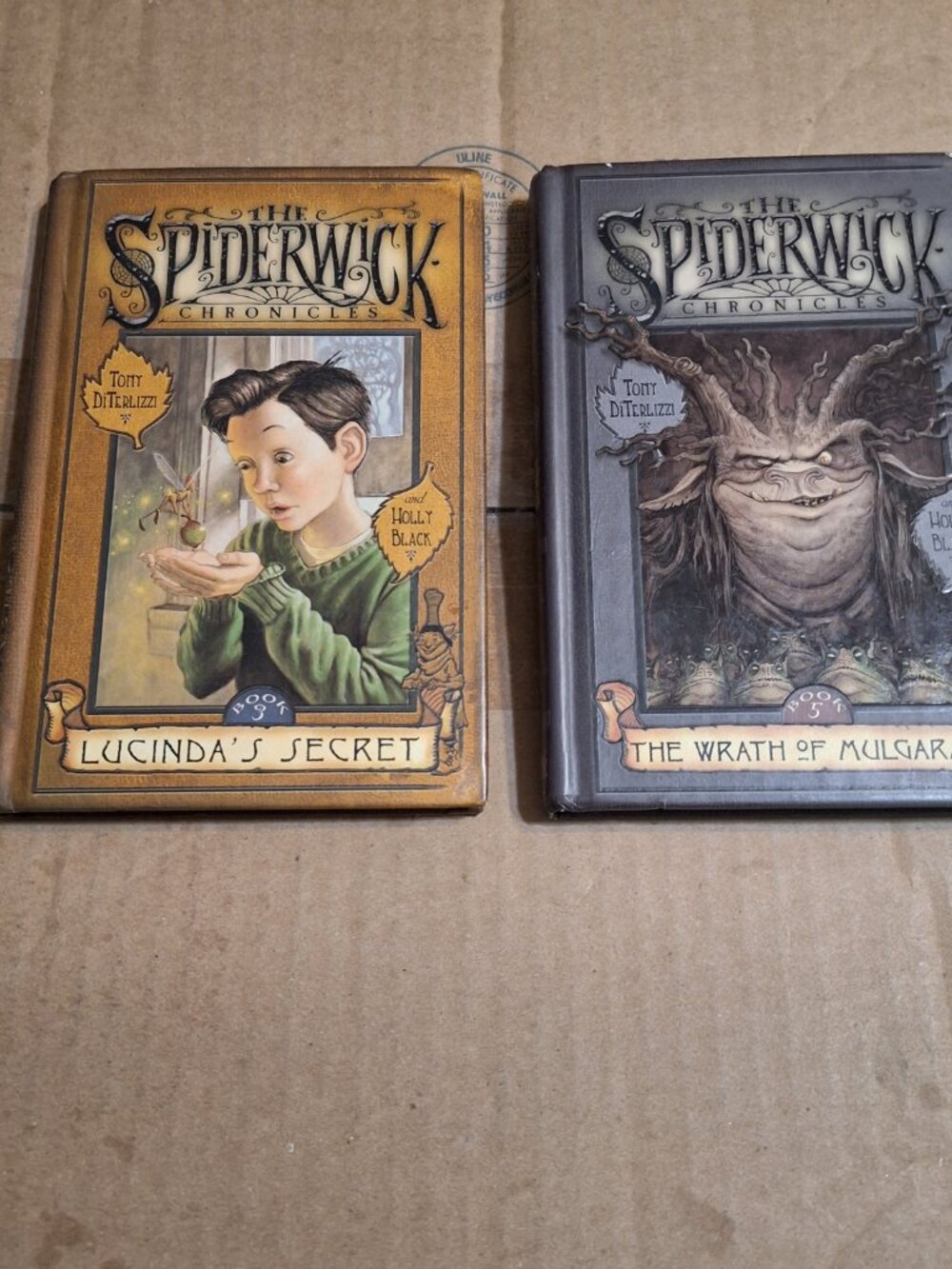 2 SPIDERWICK CHRONICLES hardcover books